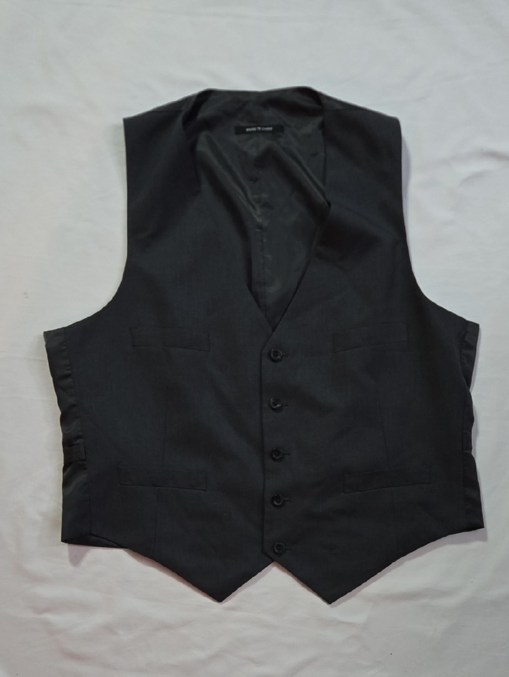 Kenneth Cole Reaction Men's Large Reaction Gray Button Dress Vest